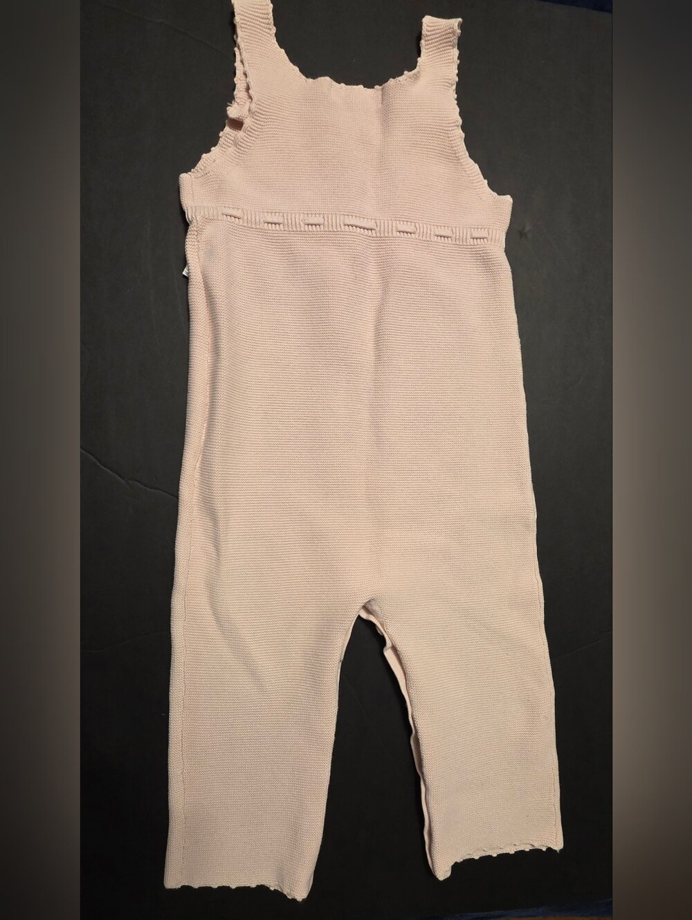 Janie and Jack Pale Pink Knit Overalls Size 12-18m - Picture 8 of 8